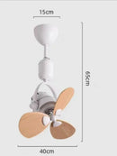 Ljojo 16 Inch Mini Dual Purpose Ceiling Fan for Living Room and Bar