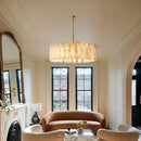 Ljojo Luxury Onyx Stone Chandelier Pendant Lights for Villa Loft Living Room House Decor