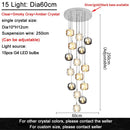Nordic Luxury Glass LED Pendant Chandelier for Bedroom & Dining Room by Ljojo