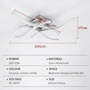 Ljojo 28W Curved LED Ceiling Light with Remote Dimming for Home Spaces