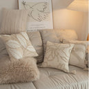Ljojo Luxury Jacquard Embroidery Cushion Cover 45x45 with Tassel Detail