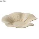 Ljojo Lotus Leaf Ceramic Salad Plate Creative Tableware