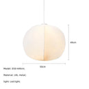 Japanese Silk Led Pendant Lights Wabi Sabi Nordic Chandeliers - Ljojo