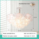 French Pink Glass Pendant Light Romantic Bedroom Decor by Ljojo: LED Indoor Lighting Gradient E14 Suspend Lamp
