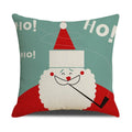 Christmas Cartoon Pillowcase | Deer & Bear Print | Linen Cushion Cover | Ljojo Brand