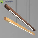 Ljojo Walnut Wood LED Pendant Lights Chandelier for Living Room Home Decoration