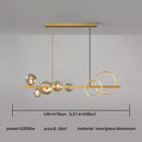 Modern LED Ceiling Chandelier Black for Kitchen Table Dining Room - Ljojo