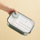 Ljojo 3-Compartment Bento Lunch Box with Fork and Spoon