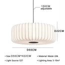 GEW LED Pendant Light Silk Fabric Art Nordic Chandelier for Living Room by Ljojo
