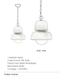 Ljojo Mid Century Industrial Metal Chandelier Sputnik Light in White Beige