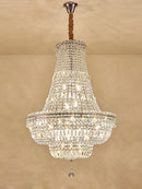 American Retro Crystal Chandelier Gold/Chrome for Living Room - Ljojo Luxury Home Decor Lighting