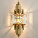Ljojo Light Luxury Crystal Wall Lamp Scandinavian Modern Minimalist Accent for Living Room