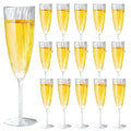 Ljojo 210ml Disposable Clear Plastic Champagne Flutes for Weddings & Parties