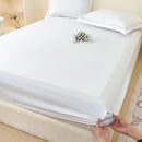 Ljojo 100% Cotton Fitted Sheet & Pillowcase Set, White, 180x200, 3Pcs