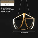 Modern LED Semi Circular Pendant Light Chandelier by Ljojo - High-end Steel Home Decor Fixture