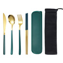 Ljojo 4-Piece Portable Travel Cutlery Set with Box