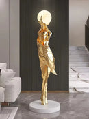 Ljojo Modern Art Floor Lamp Humanoid Sculpture LED Lighting for Living Room Atmosphere