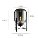 Nordic Style Smoke-Gray Glass Floor Lamp Industrial Indoor Lighting for Living Room Bedroom by Ljojo