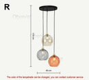 Modern Glass Chandelier Led Pendant Light - Colorful Nordic Hanging Lamp by Ljojo