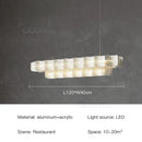 Ljojo White Large Chandelier Minimalist Wabi Sabi Acrylic Lamp for Dining Living Room