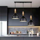 Ljojo 3-Head Wood Aluminum Pendant Chandelier for Modern Living Room Lighting