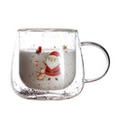Ljojo 10oz Double Wall Glass Espresso Cup - Christmas Edition