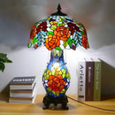 Ljojo Luxe Stained Glass Table Lamp for Living Room and Bedroom