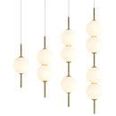 Ljojo Grape Glass Ball Chandelier: Vintage Pendant Light for Living Dining Bedroom