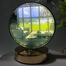 LED Light Mirror Painting USB Rechargeable Dimming Wall Artwork Table Lamp Decor by Ljojo