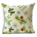 Ljojo Merry Christmas Linen Pillow Case 18*18in