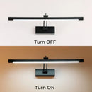 Ljojo LED Vanity Wall Lamp 40/55cm Black Sconce for Bathroom Mirror, Bedroom Waterproof
