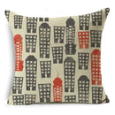 Ljojo Mandala Graffiti Cushion Cover 45x45cm Linen Pillow Case for Sofa Bed Decor