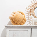 Cream White Art Deco Striped Knot Pillow - Handmade Soft Modern Cozy Decor for Home & Sofa.rm Ljojo