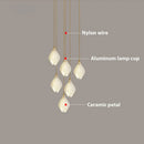 Ljojo Magnolia Chandelier: Luxury Adjustable Pendant Light for Staircase, Restaurant, Hotel