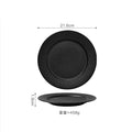 Ljojo Matte Ceramic Steak Plate Dessert Pasta Serving Dish Circular Flat Tableware