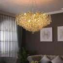 Modern Luxury Gold Chrome K9 Crystal Chandeliers for Home Villa Living Room Bedroom Lighting by Ljojo