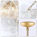 Ljojo Vintage Glass Pendant Light Luxury French Creative Designer Villa Living Room Hanging Lamp