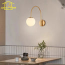 Ljojo Luxury Gold/Black Fishing Wall Lamp LED | Industrial Semicircular Wall Mounted Lighting