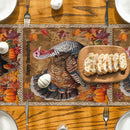 Fall Turkey Pumpkin Table Runner by Ljojo: Thanksgiving Dining Coffee Wedding Decor