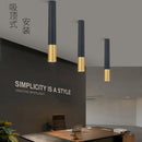 Modern Minimalist LED Chandelier Long Tube Hanging Light for Dining Room by Ljojo