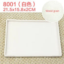 Ljojo Melamine European Rectangle Plate Set Glossy Wood Grain Finish