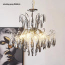 French Crystal LED Pendant Light: Romantic Bedroom Luxury Lamp by Ljojo