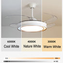 Smart Invisible Ceiling Fan Lamp Strong Wind Chandelier for Kitchen Living Room by Ljojo