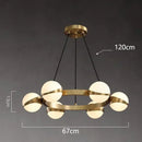Ljojo Luxury Gold Ball Chandelier Pendant Light Fixture for Dining Living Bedroom