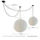 Ljojo Noguchi Isamu Paper Chandelier Lantern Ball for Bedroom Livingroom Zen Lamps