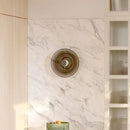 LED Wall Lamp Modern Round Gray Amber Glass Sconce Foyer Bedroom Aisle Decoration Ljojo