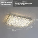 Ljojo Modern Gold Crystal Chandelier Ceiling Lamp for Dining Living Bedroom Island Decor