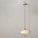 Nordic Japan LED Ceiling Chandelier Lamp Design White Ceramic Brass Pendant Light - Ljojo