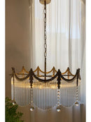 French Style Crystal Glass Strip Living Room Pendant Light by Ljojo
