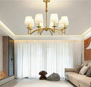 LED Pendant Light American 70s Vintage for Master Bedroom - Cloth Nordic Chandelier by Ljojo